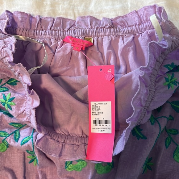 NWT Lilly Pulitzer Jene strapless romper shorts M - Picture 3 of 5